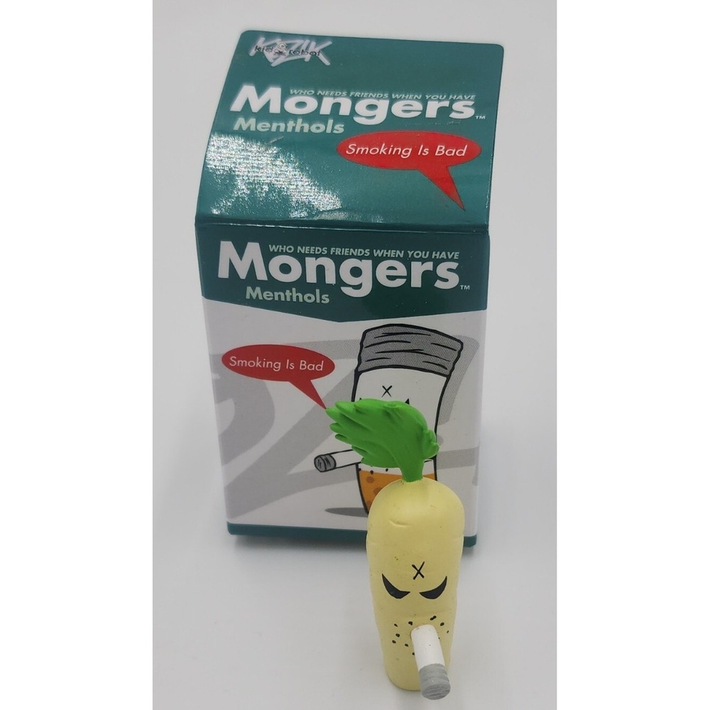 Kidrobot X Frank Kozik Mongers Menthols UNUSED‎ Augustus carrot 2" Smorkin Vinyl
